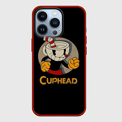Чехол для iPhone 13 Pro Cuphead: Mugman, цвет: 3D-красный