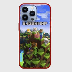 Чехол для iPhone 13 Pro Майнкрафт: Владимир, цвет: 3D-красный