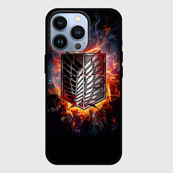 Чехол для iPhone 13 Pro Attack On Titan, цвет: 3D-черный