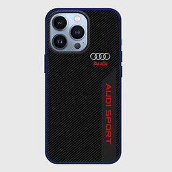 Чехол для iPhone 13 Pro Audi: Sport Line, цвет: 3D-тёмно-синий