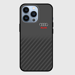 Чехол для iPhone 13 Pro Audi: Grey Sport Line, цвет: 3D-черный