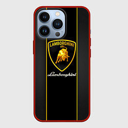 Чехол для iPhone 13 Pro Lamborghini Luxury, цвет: 3D-красный