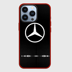Чехол для iPhone 13 Pro Mercedes: Black Abstract, цвет: 3D-красный