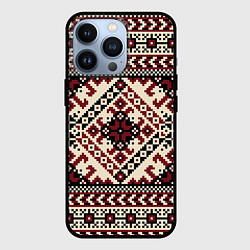 Чехол для iPhone 13 Pro Славянский орнамент, цвет: 3D-черный
