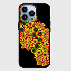 Чехол для iPhone 13 Pro Славянская роспись, цвет: 3D-черный
