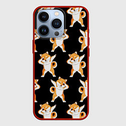 Чехол для iPhone 13 Pro Foxes Dab, цвет: 3D-красный