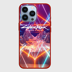 Чехол для iPhone 13 Pro Cyberpunk 2077: Neon Lines, цвет: 3D-красный
