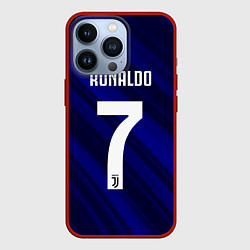 Чехол для iPhone 13 Pro Ronaldo 7: Blue Sport, цвет: 3D-красный