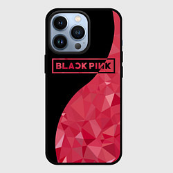 Чехол для iPhone 13 Pro Black Pink: Pink Polygons, цвет: 3D-черный