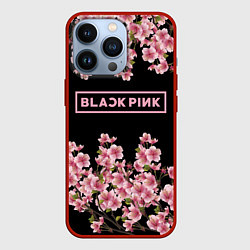 Чехол для iPhone 13 Pro Black Pink: Delicate Sakura, цвет: 3D-красный