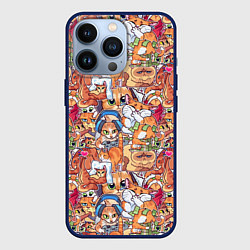 Чехол для iPhone 13 Pro Котобомбинг, цвет: 3D-тёмно-синий