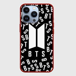 Чехол для iPhone 13 Pro BTS: Black Style, цвет: 3D-красный