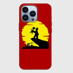 Чехол для iPhone 13 Pro Гомер и барт, цвет: 3D-красный