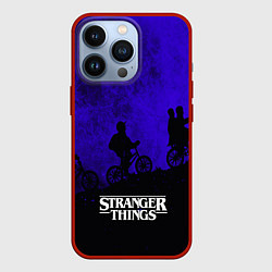 Чехол для iPhone 13 Pro Stranger Things: Moon Biker, цвет: 3D-красный