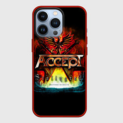Чехол для iPhone 13 Pro Accept: Flame Eagle, цвет: 3D-красный