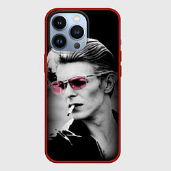 Чехол для iPhone 13 Pro Дэвид Боуи, цвет: 3D-красный