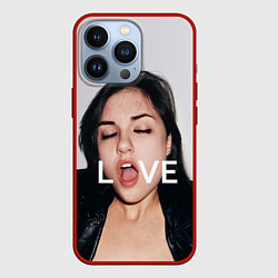 Чехол для iPhone 13 Pro Sasha Grey: LOVE, цвет: 3D-красный