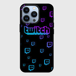 Чехол для iPhone 13 Pro Twitch: Neon Style, цвет: 3D-черный