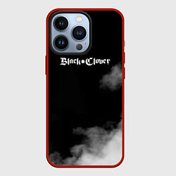 Чехол для iPhone 13 Pro Чёрный клевер, цвет: 3D-красный