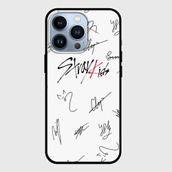 Чехол для iPhone 13 Pro STRAY KIDS АВТОГРАФЫ, цвет: 3D-черный