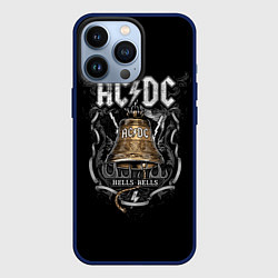 Чехол для iPhone 13 Pro ACDC - hells bells, цвет: 3D-тёмно-синий