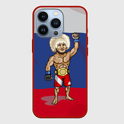 Чехол для iPhone 13 Pro Хабиб Нурмагомедов, цвет: 3D-красный