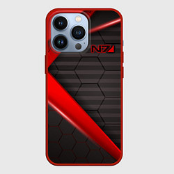 Чехол для iPhone 13 Pro Mass Effect N7, цвет: 3D-красный