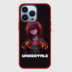 Чехол для iPhone 13 Pro Undertale - Чара: mercy, цвет: 3D-красный