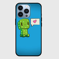 Чехол для iPhone 13 Pro MINECRAFT, цвет: 3D-черный