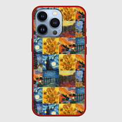 Чехол для iPhone 13 Pro Картины Ван Гога, цвет: 3D-красный