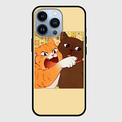 Чехол для iPhone 13 Pro Woman yelling at Cat meme, цвет: 3D-черный