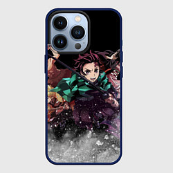 Чехол для iPhone 13 Pro KIMETSU NO YAIBA, цвет: 3D-тёмно-синий