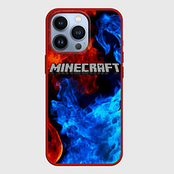 Чехол для iPhone 13 Pro MINECRAFT, цвет: 3D-красный