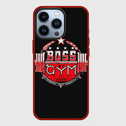 Чехол для iPhone 13 Pro Boss of GYM акварель, цвет: 3D-красный