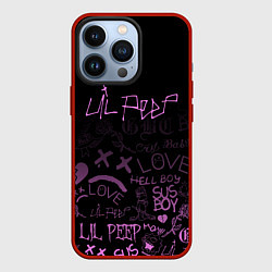 Чехол для iPhone 13 Pro LIL PEEP, цвет: 3D-красный