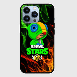 Чехол для iPhone 13 Pro BRAWL STARS LEON, цвет: 3D-черный