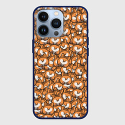 Чехол для iPhone 13 Pro Попки Корги, цвет: 3D-тёмно-синий
