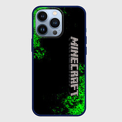 Чехол для iPhone 13 Pro MINECRAFT, цвет: 3D-тёмно-синий