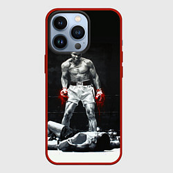 Чехол для iPhone 13 Pro Muhammad Ali, цвет: 3D-красный