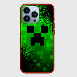 Чехол для iPhone 13 Pro MINECRAFT, цвет: 3D-красный