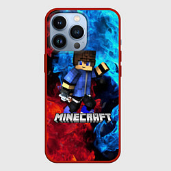 Чехол для iPhone 13 Pro Minecraft Майнкрафт, цвет: 3D-красный