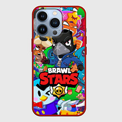 Чехол для iPhone 13 Pro BRAWL STARS CROW, цвет: 3D-красный