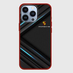 Чехол для iPhone 13 Pro PORSCHE, цвет: 3D-красный