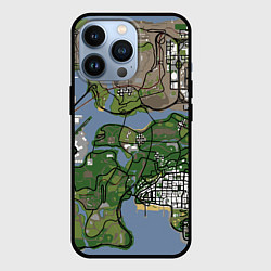 Чехол для iPhone 13 Pro San andreas, цвет: 3D-черный