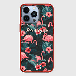 Чехол для iPhone 13 Pro Flamingo, цвет: 3D-красный