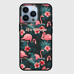 Чехол для iPhone 13 Pro Flamingo, цвет: 3D-черный
