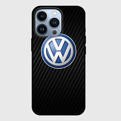 Чехол для iPhone 13 Pro Volkswagen Logo, цвет: 3D-черный