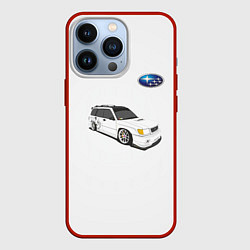 Чехол для iPhone 13 Pro SUBARU, цвет: 3D-красный