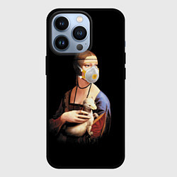 Чехол для iPhone 13 Pro Чечилия Галлерани - дама с горностаем, цвет: 3D-черный