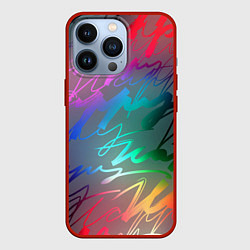 Чехол для iPhone 13 Pro Узоры, цвет: 3D-красный